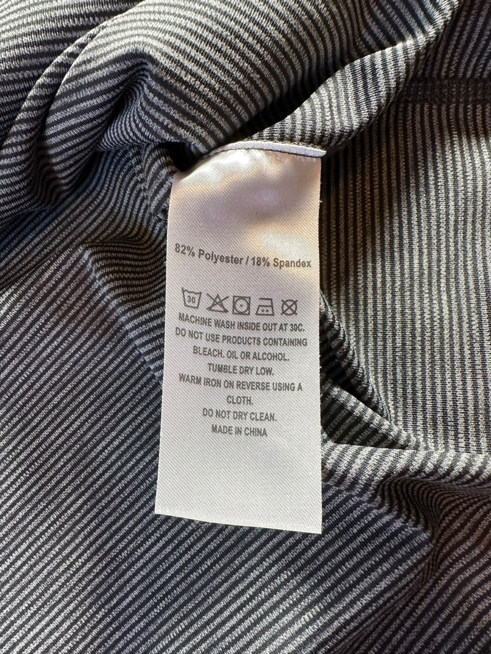 Maelreg Men's Grey Stripe Performance Quarter-Zip Pullover 3XL - Picture 9 of 10